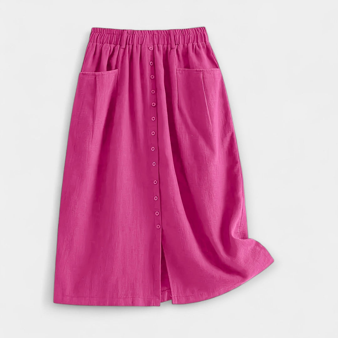 Midi suknja s vintage printom