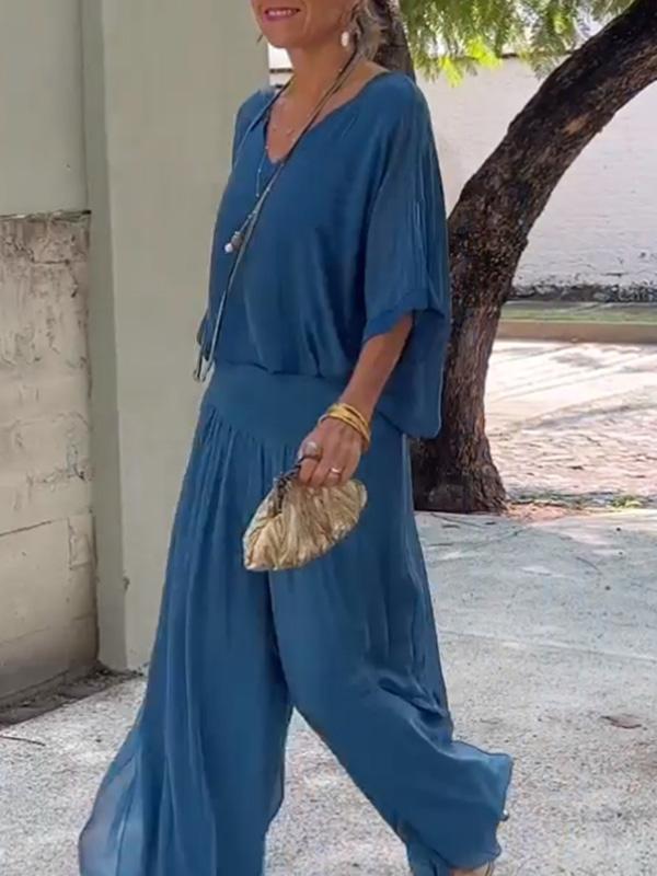 ESMERALDA – SET OD DVA DIJELA S ELEGANTNIM ŠIFON HLAČAMA