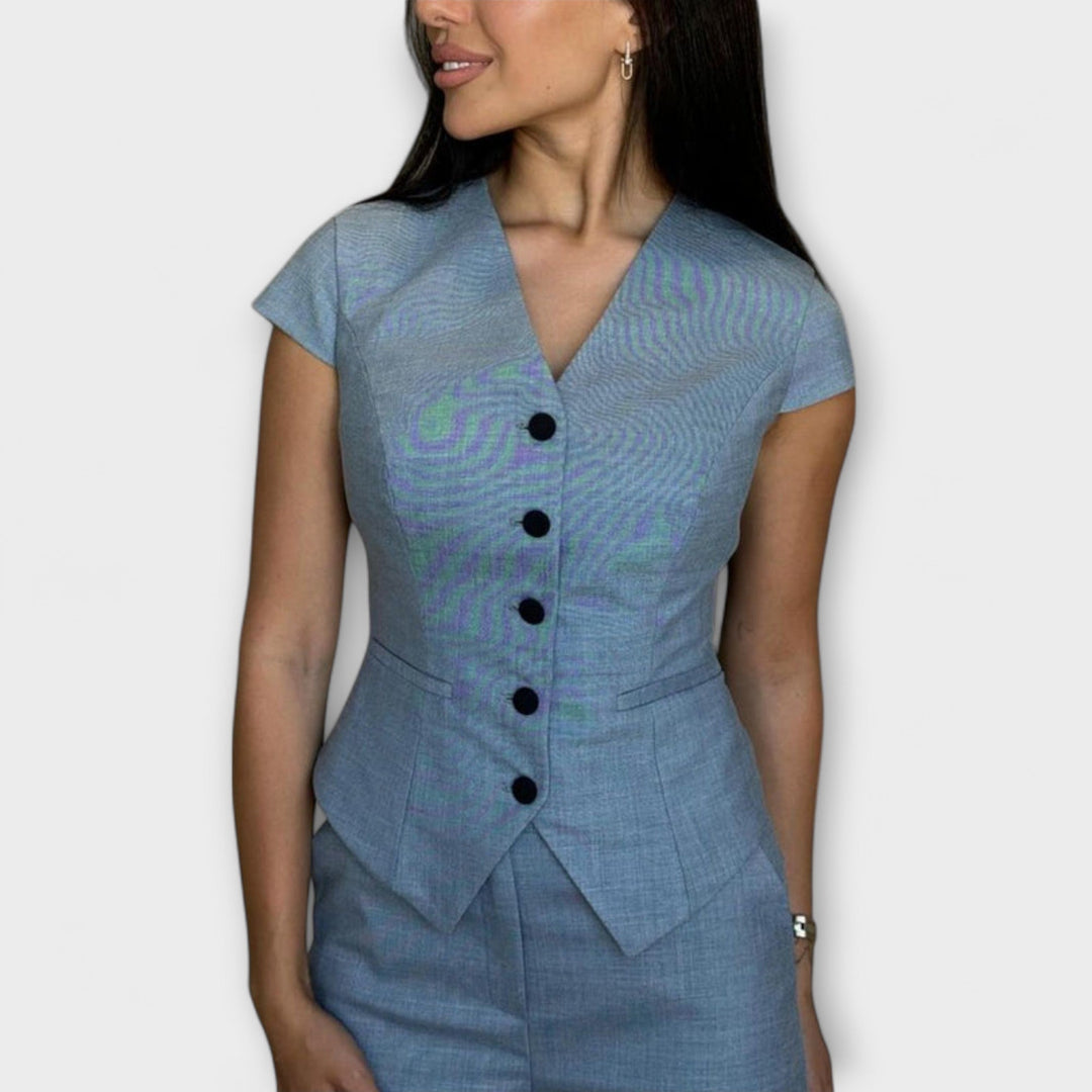 Ivy – Elegantan set topa s V izrezom i hlača