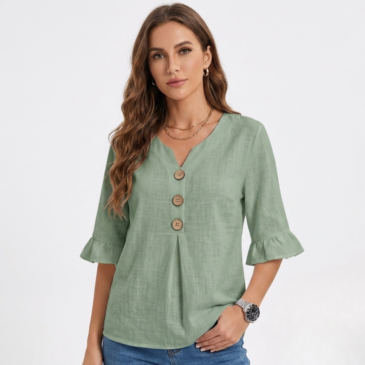 Laura - Jednostavna bluza s gumbima
