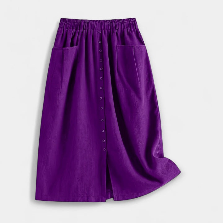 Midi suknja s vintage printom