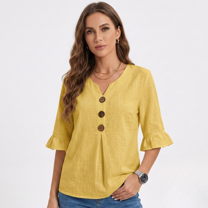 Laura - Jednostavna bluza s gumbima