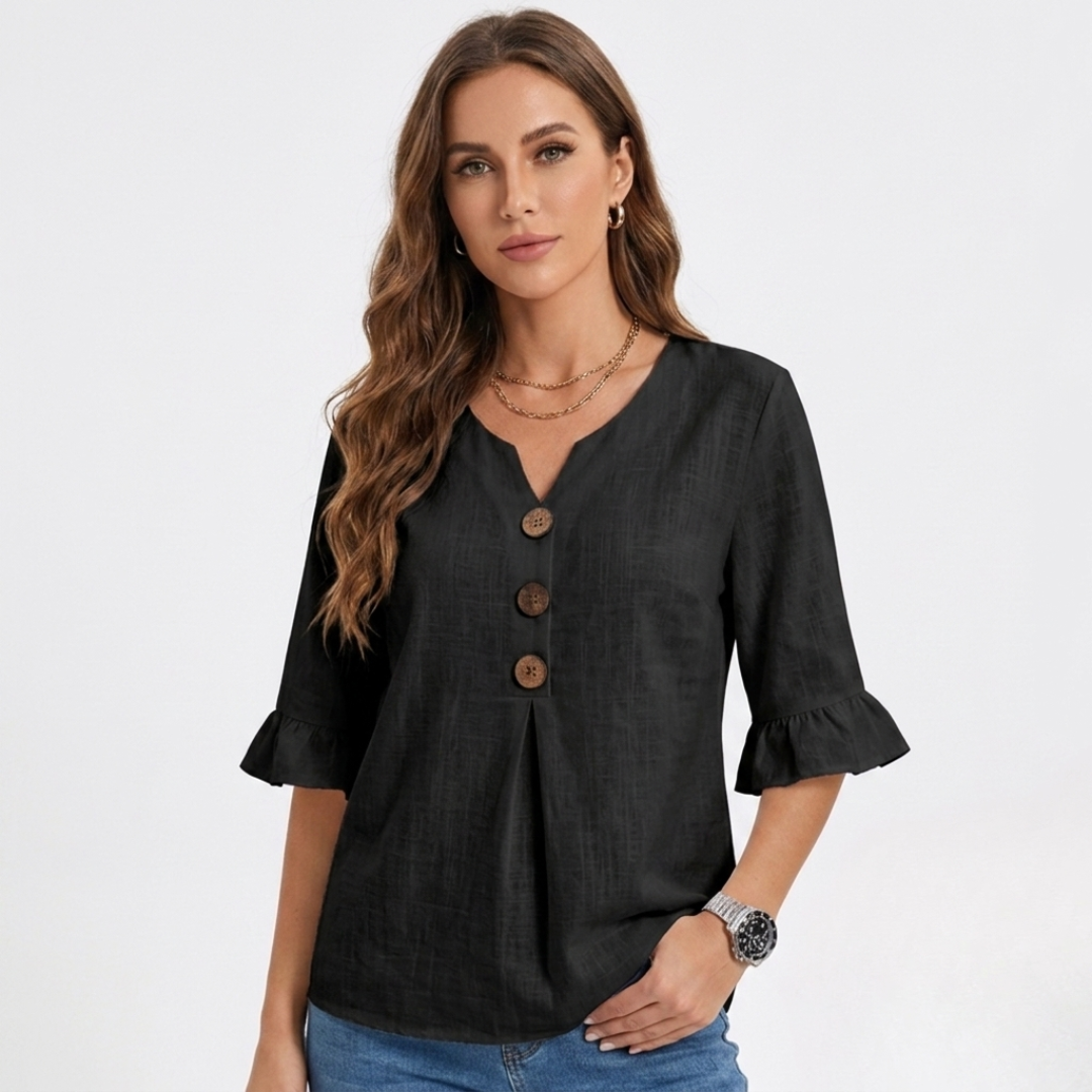 Laura - Jednostavna bluza s gumbima