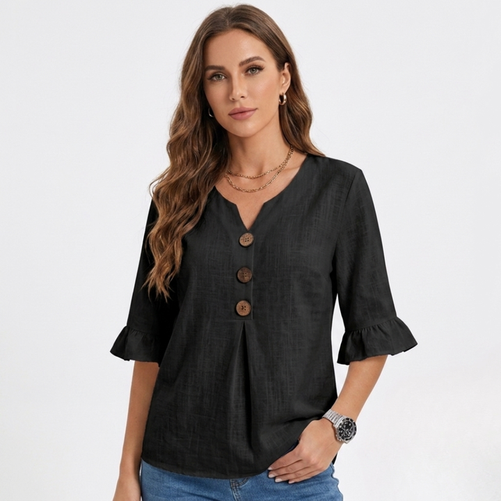 Laura - Jednostavna bluza s gumbima