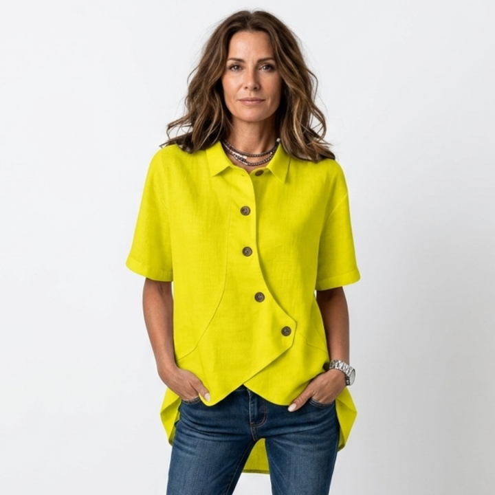 Iolanda - Asimetrična bluza s gumbima