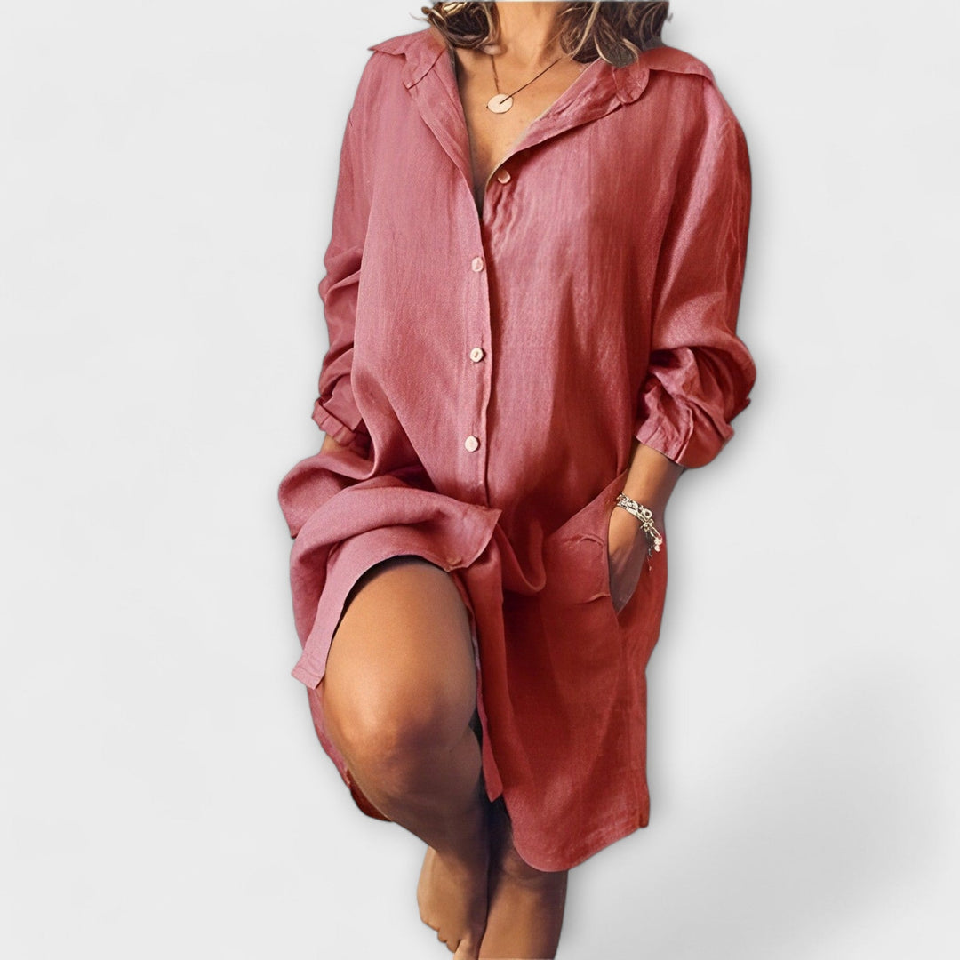 Lagana lanena bluza za svakodnevno nošenje