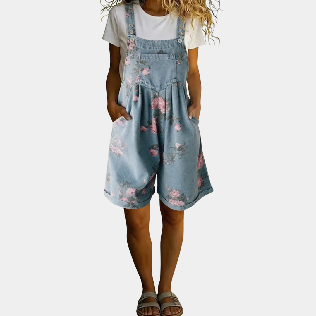 Judy™ | Vintage traper kombinezon s cvjetnim uzorkom