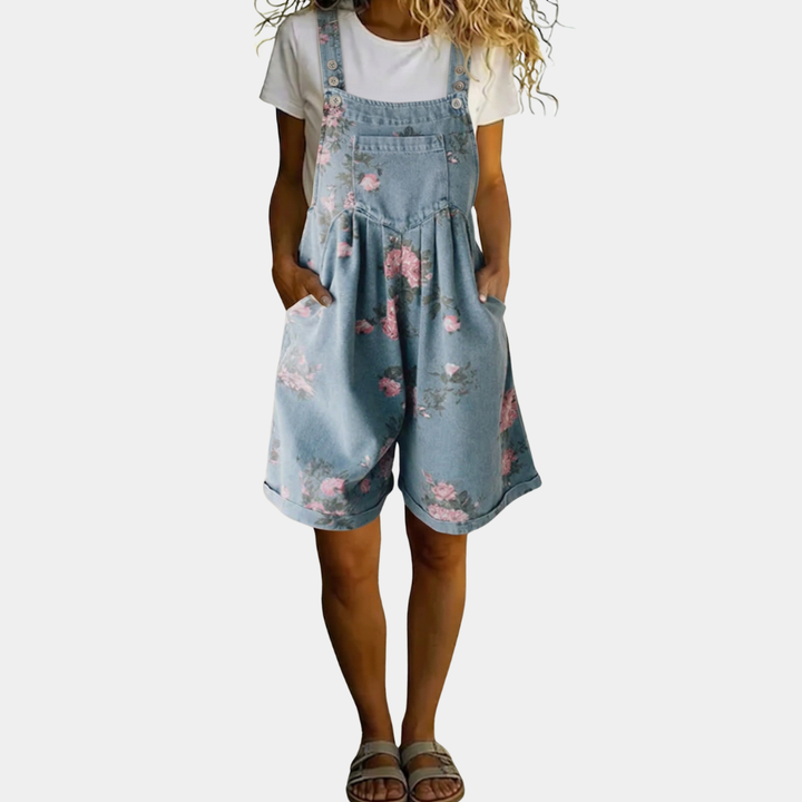 Judy™ | Vintage traper kombinezon s cvjetnim uzorkom
