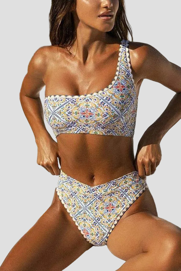 Kalliope - Bikini s jednim ramenom i printom
