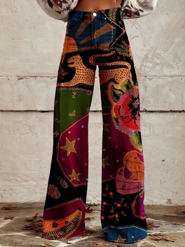 Nicole - Elegantne boho hlače