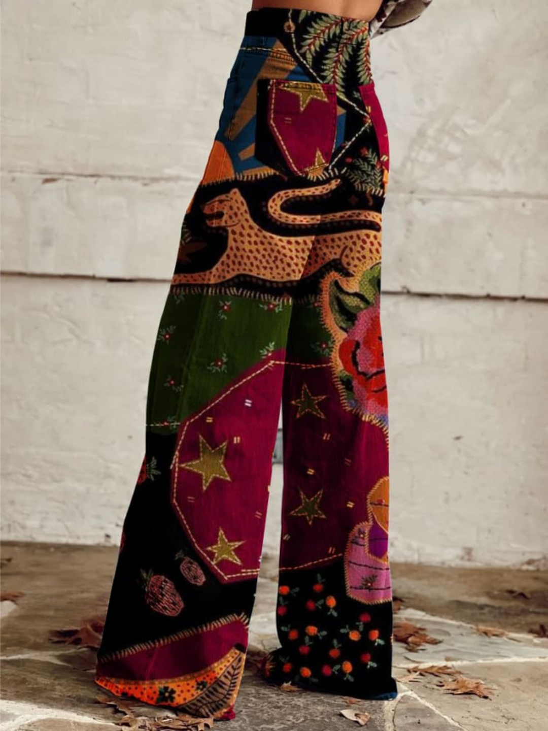 Nicole - Elegantne boho hlače