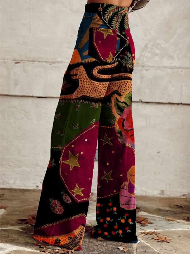 Nicole - Elegantne boho hlače