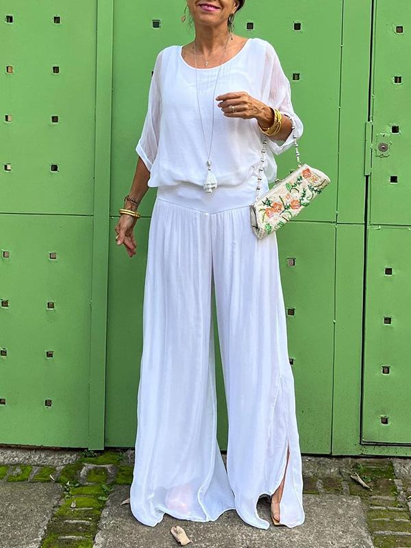 ESMERALDA – SET OD DVA DIJELA S ELEGANTNIM ŠIFON HLAČAMA