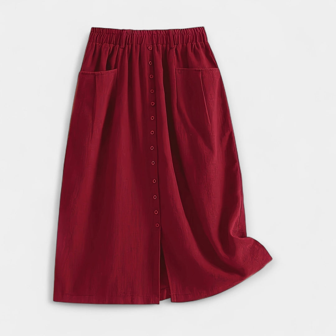 Midi suknja s vintage printom