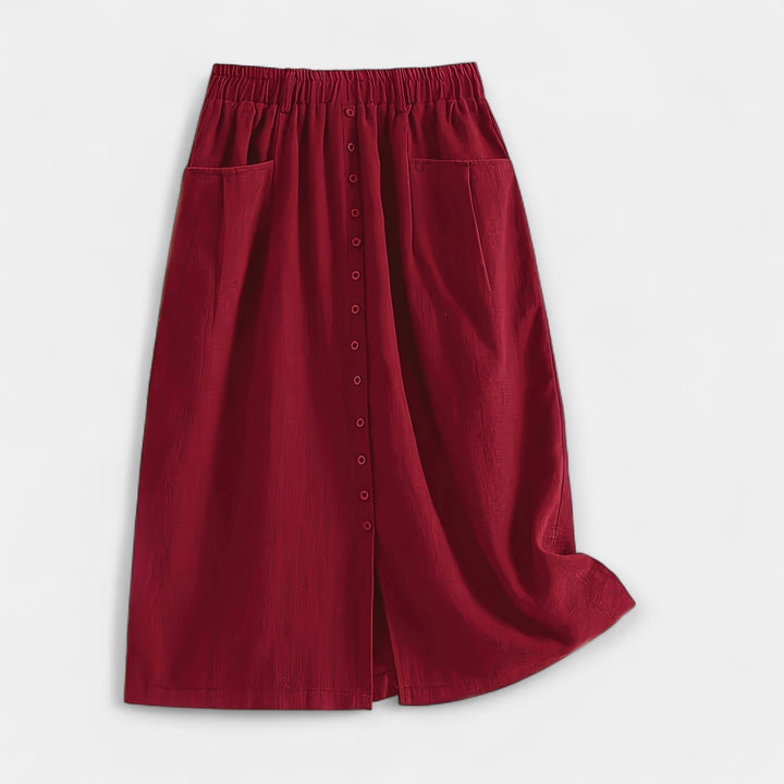 Midi suknja s vintage printom