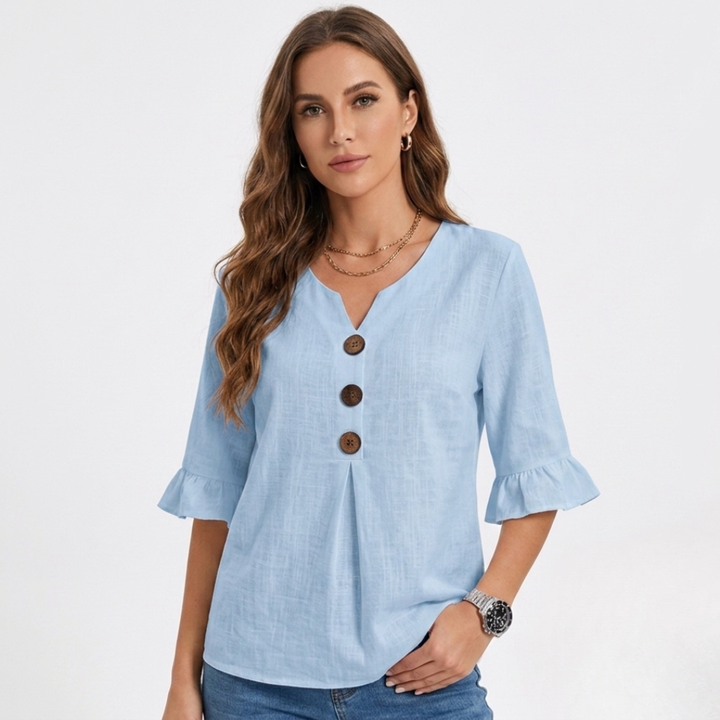 Laura - Jednostavna bluza s gumbima