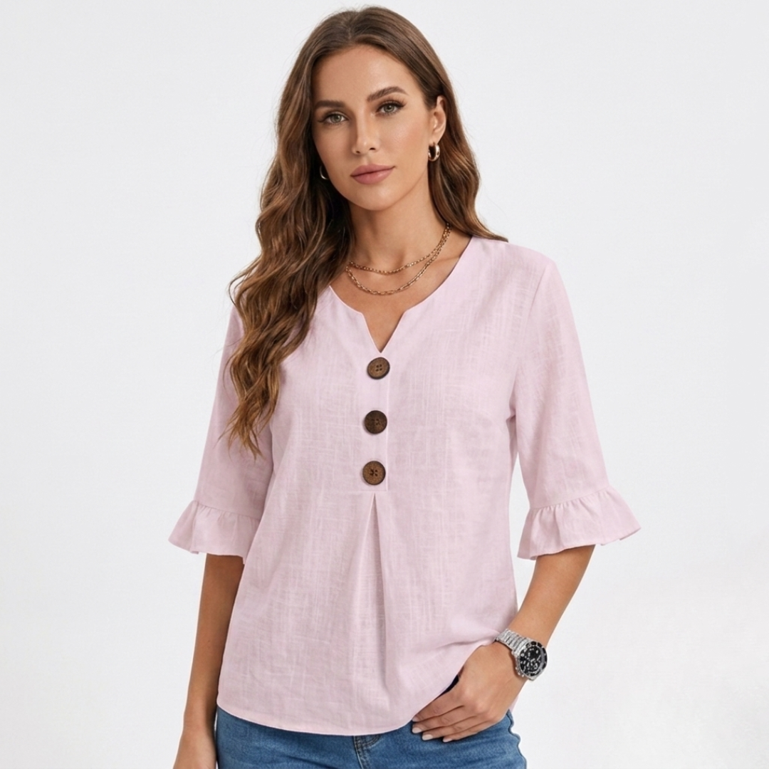 Laura - Jednostavna bluza s gumbima