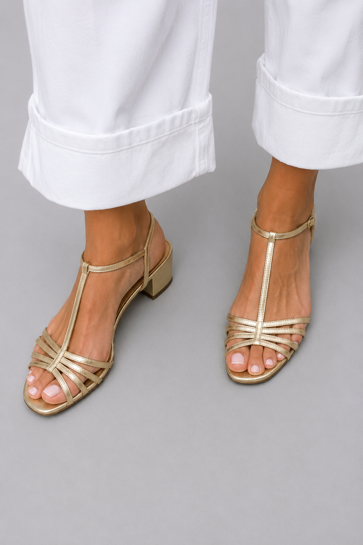 Allegra | Zlatne sandale Svakodnevna Elegancija
