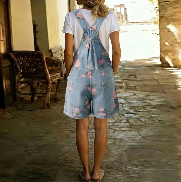 Judy™ | Vintage traper kombinezon s cvjetnim uzorkom