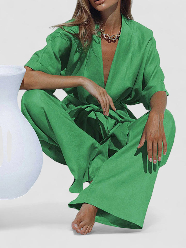 Set hlača s oversized dizajnom, vezan u struku