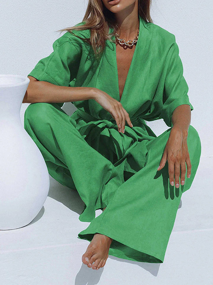 Set hlača s oversized dizajnom, vezan u struku