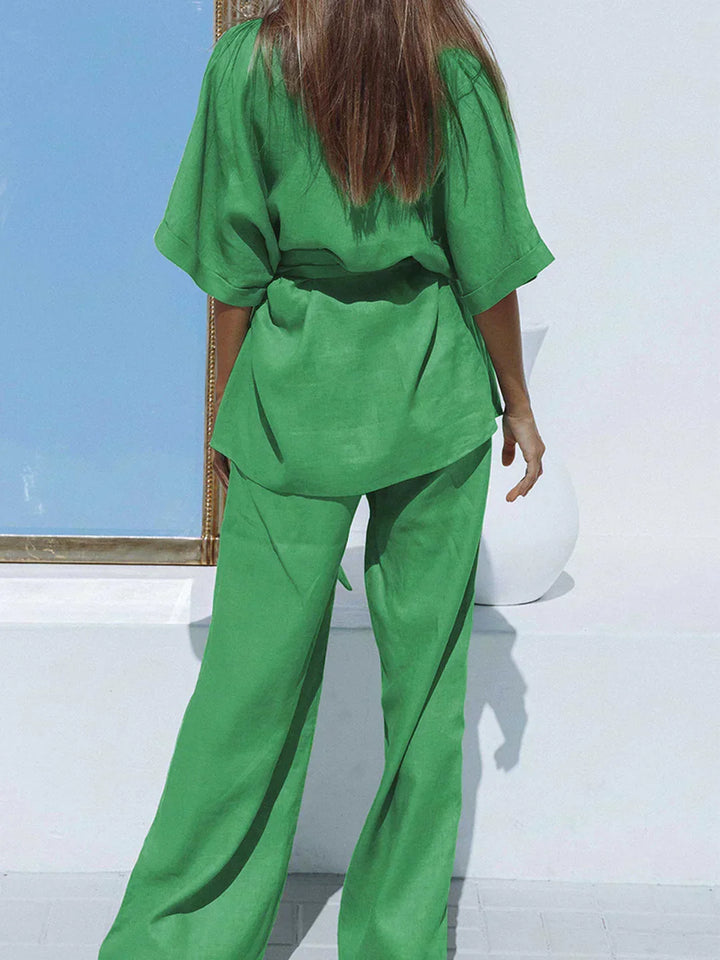 Set hlača s oversized dizajnom, vezan u struku