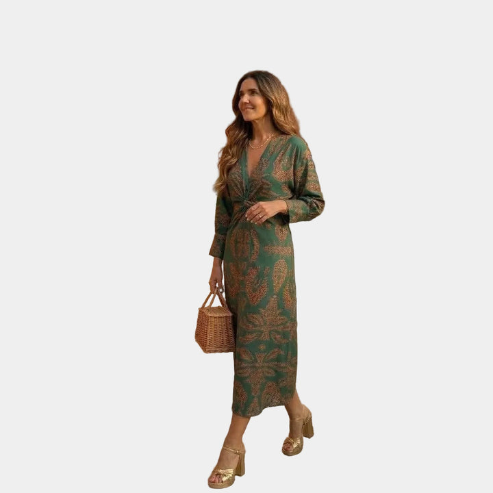 Isadora™ – Elegantna Midi Haljina s Bezvremenskim Uzorkom Šarma