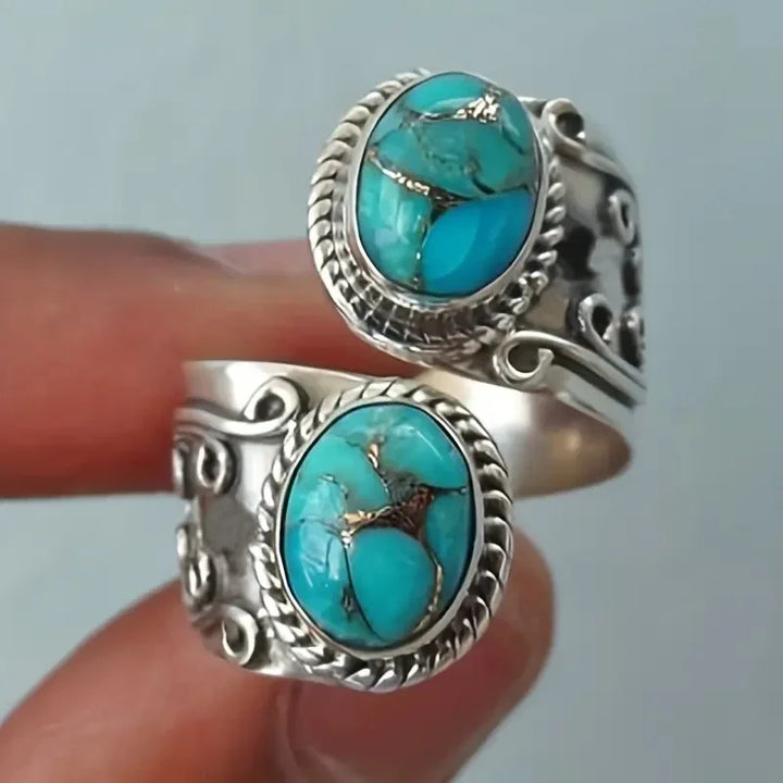 Vintage Prsten Elegancija Tirkiz