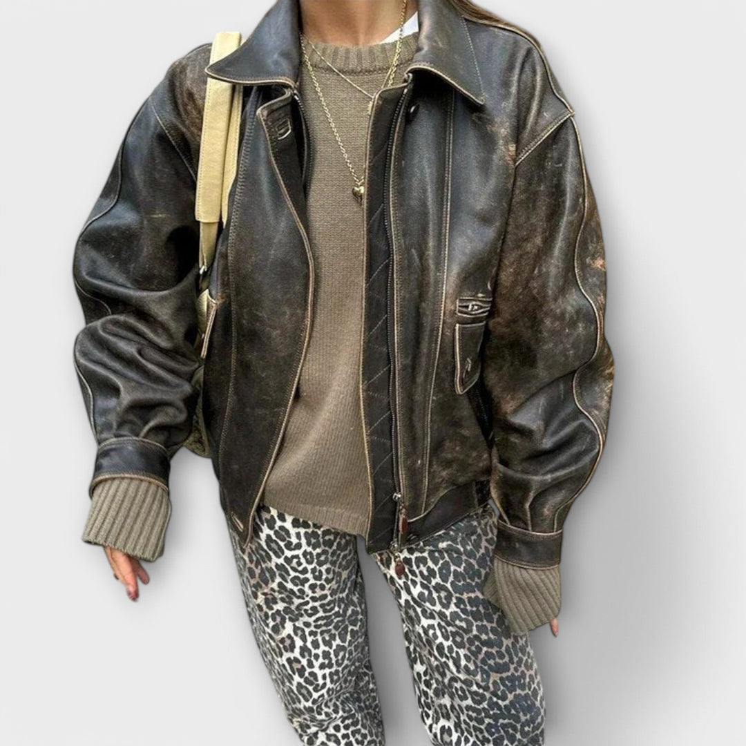 Chandra - Vintage traperice s leopard uzorkom