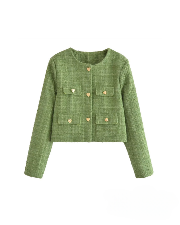 Daria - Zelena tweed jakna