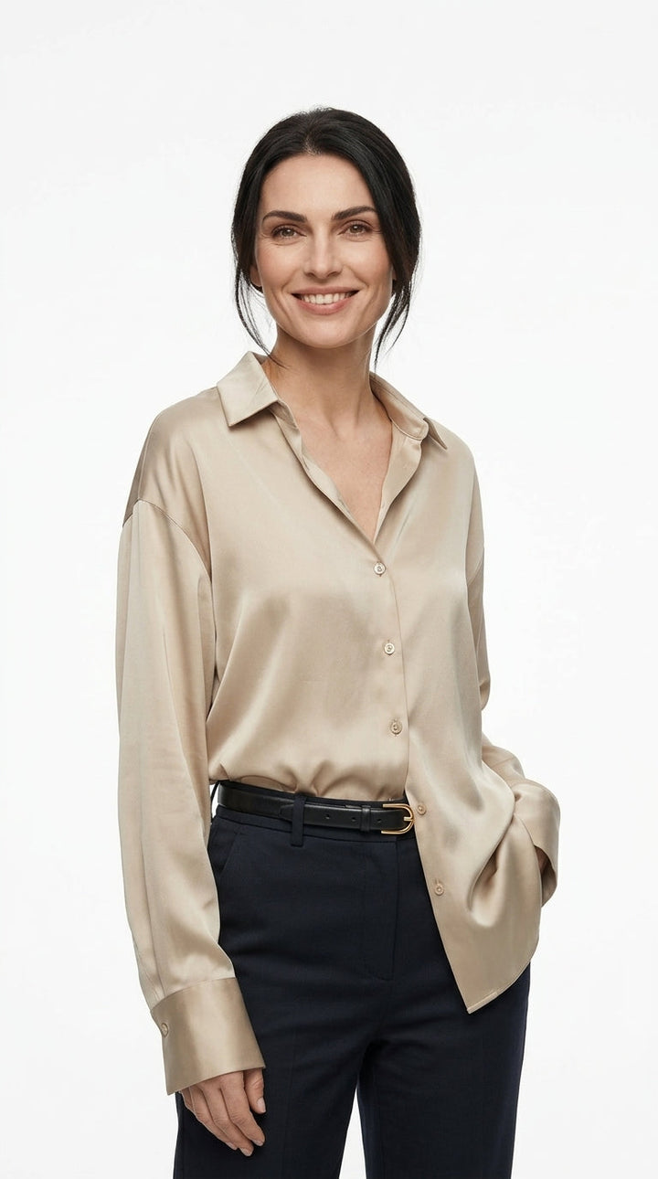 Sorina – Satenska bluza fluidnog kroja