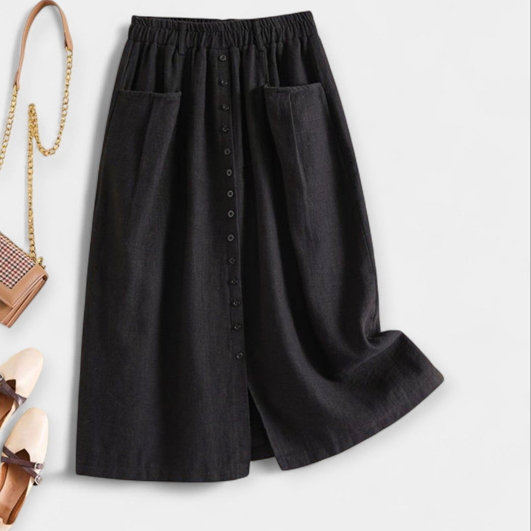 Midi suknja s vintage printom