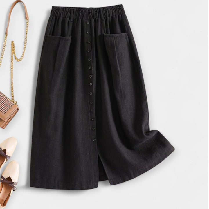 Midi suknja s vintage printom