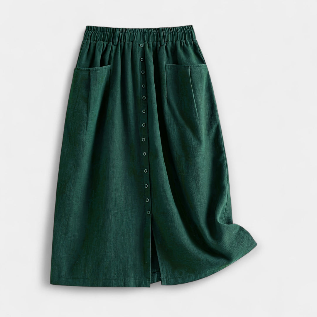 Midi suknja s vintage printom