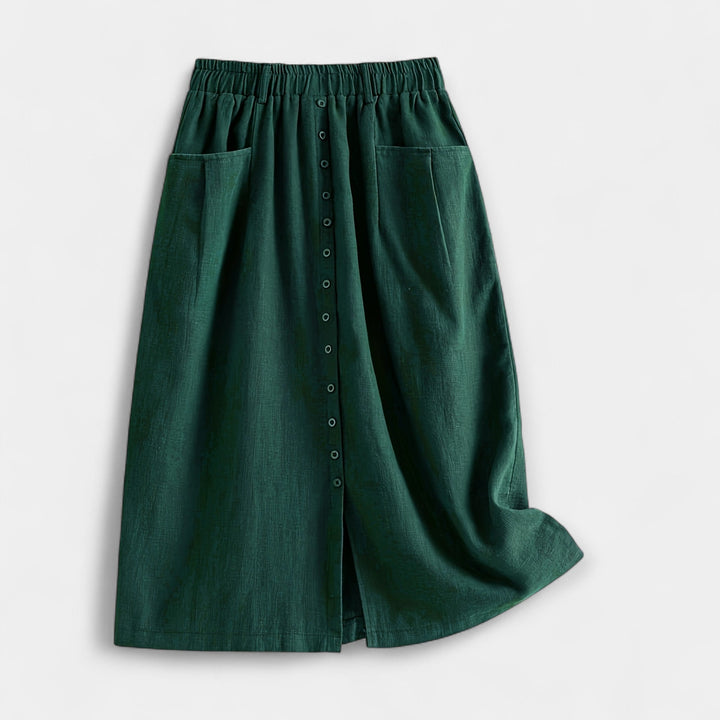 Midi suknja s vintage printom