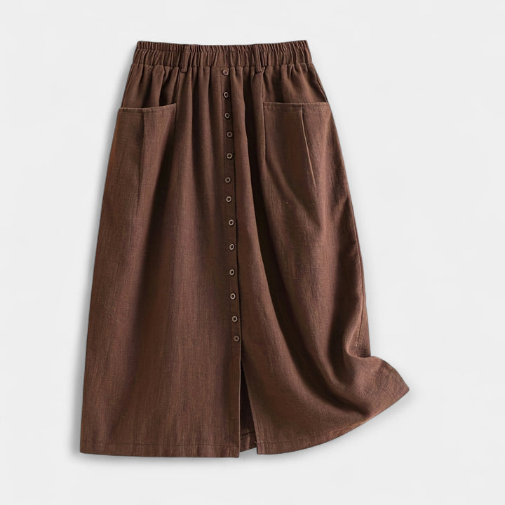 Midi suknja s vintage printom
