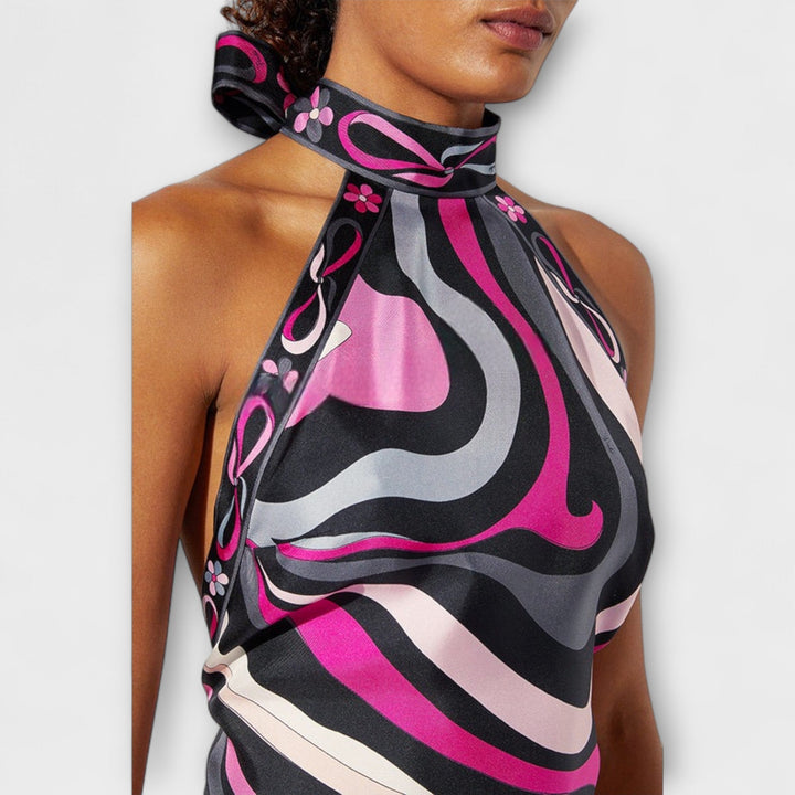 Everly – Set halter topa i asimetrične midi suknje