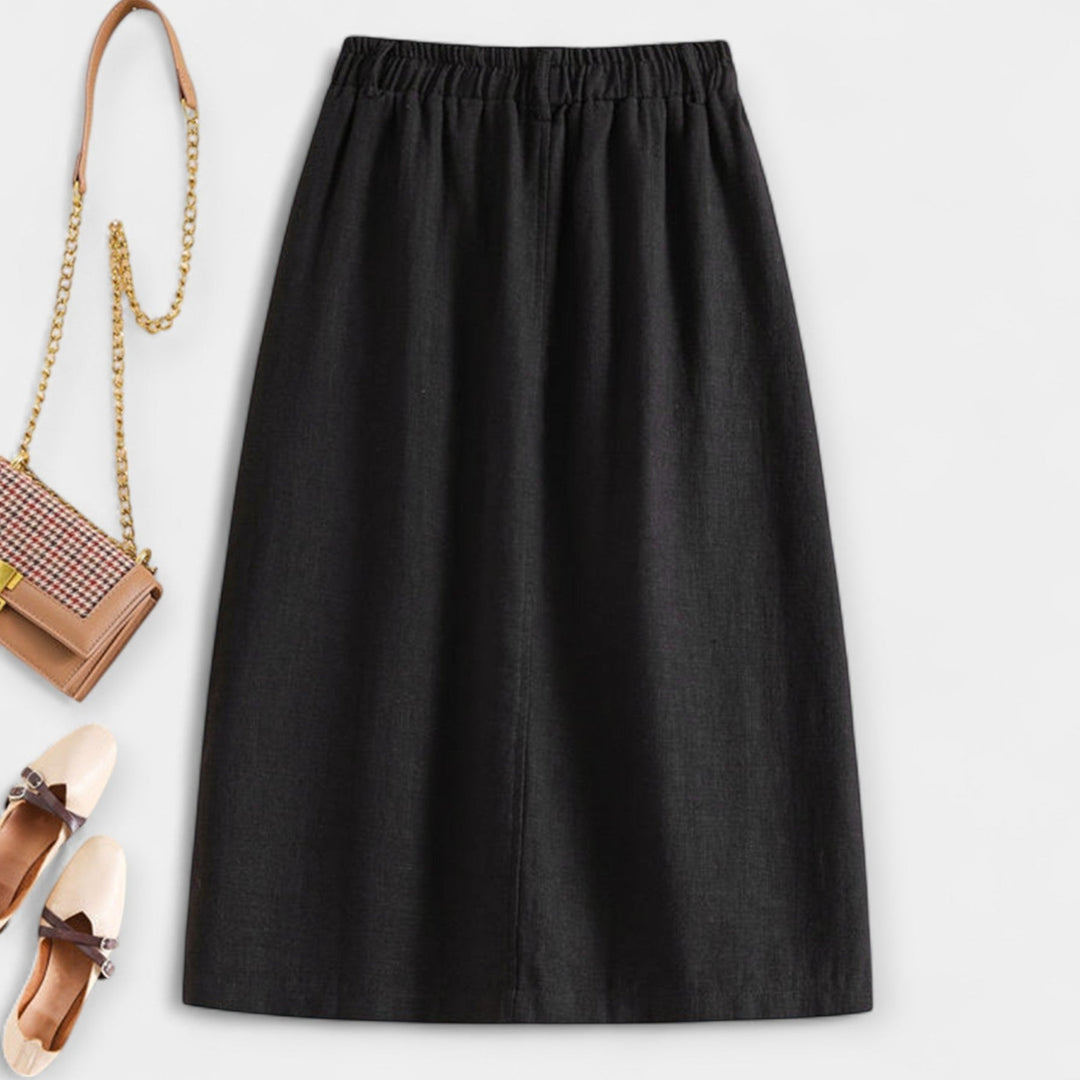 Midi suknja s vintage printom