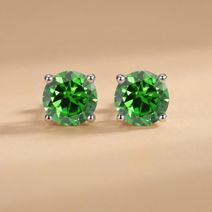 Aurora - Klasične solitaire naušnice od luksuzne moissanite