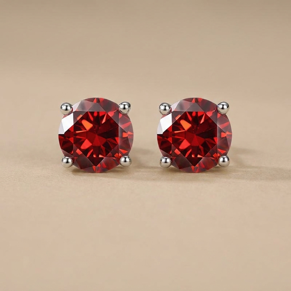 Aurora - Klasične solitaire naušnice od luksuzne moissanite