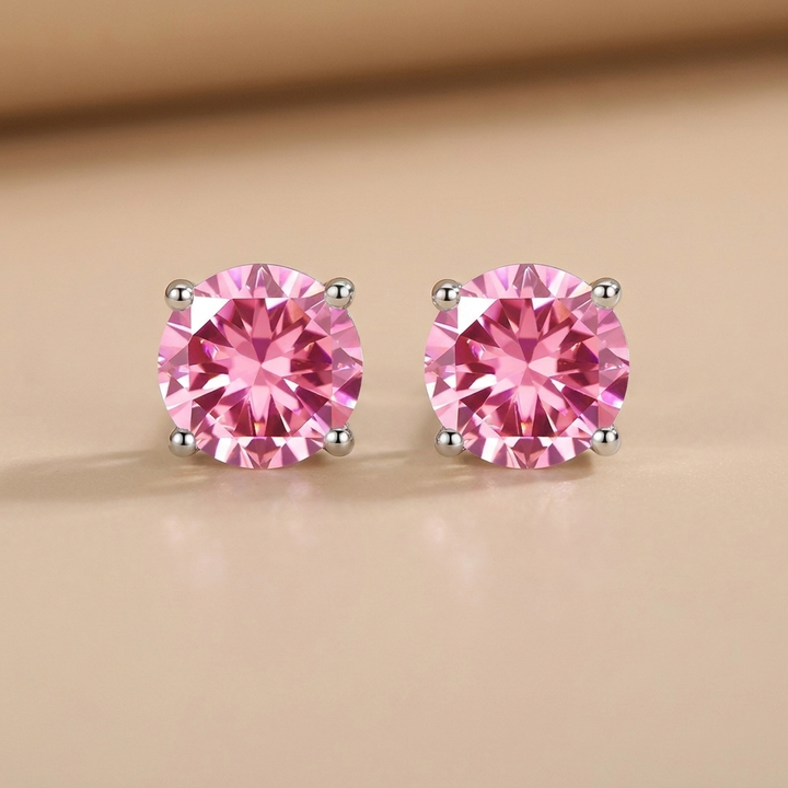 Aurora - Klasične solitaire naušnice od luksuzne moissanite