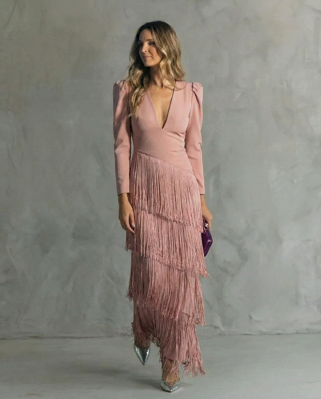 Clara · Elegantna haljina s resama na rukavima