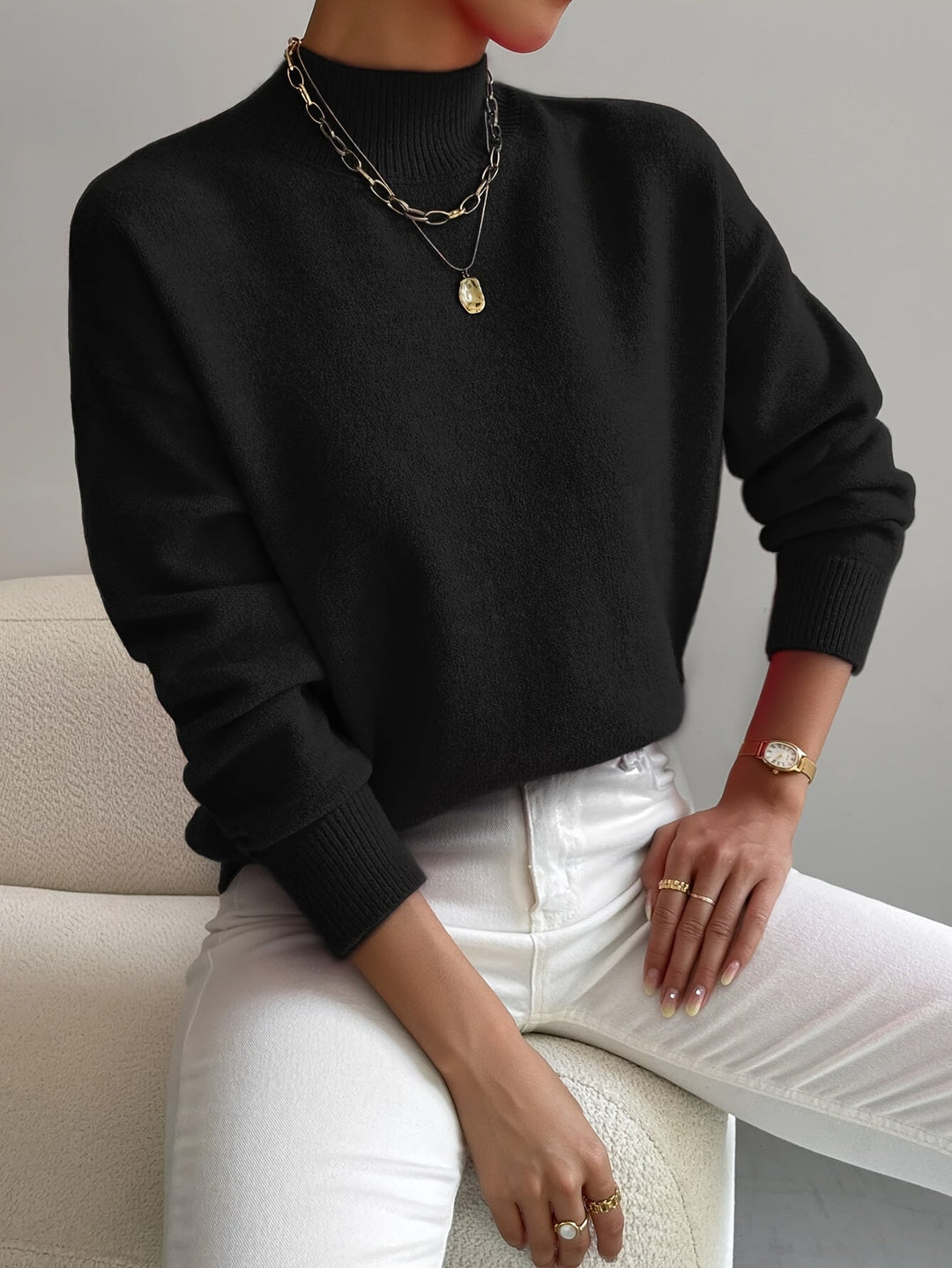 Marilena | Elegantni pulover s rolkom