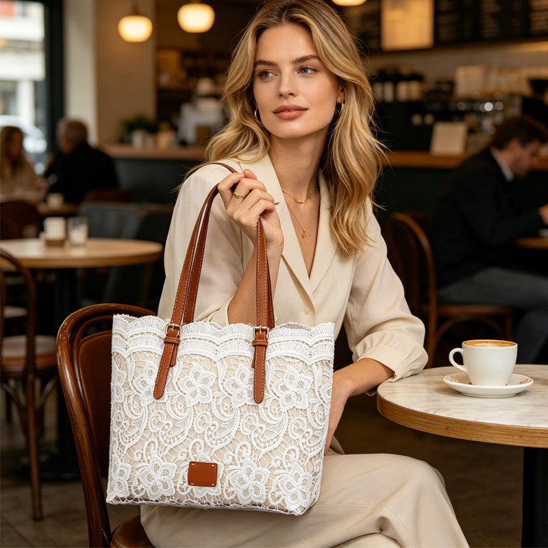 Irina - Vintage torba na rame od čipke